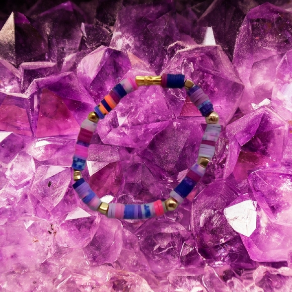 Purple Overload 2 bracelet set handmade by mxsha beads - Picture 2 of 2